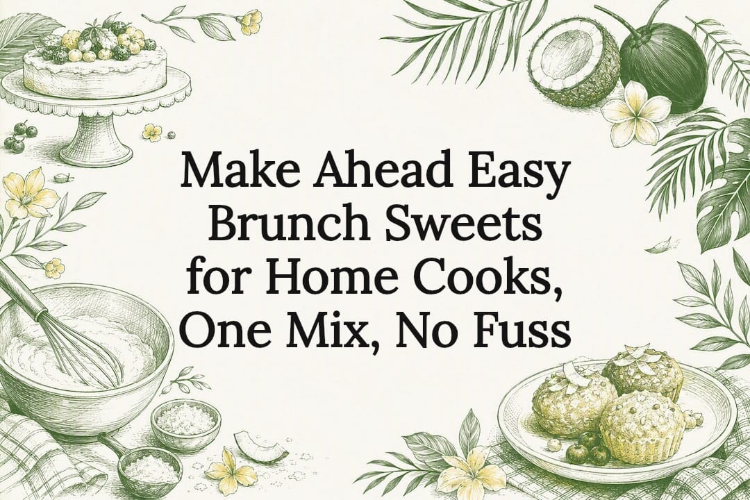 Decorative easy brunch sweets title card