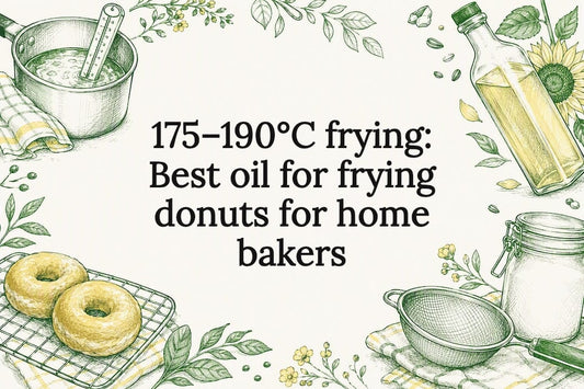 Decorative donut frying oil title card