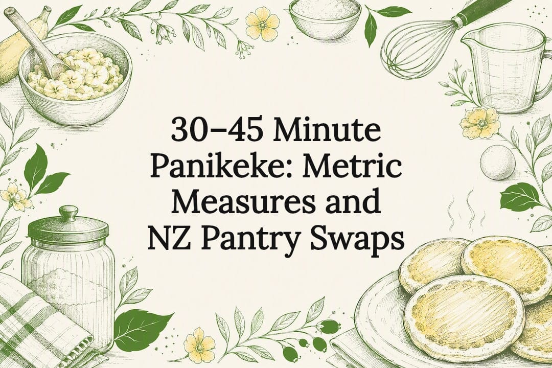 Decorative panikeke recipe title card