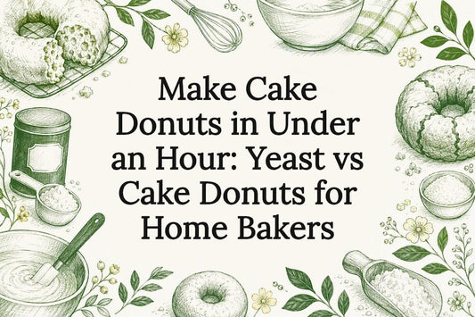 Decorative yeast and cake donut title card