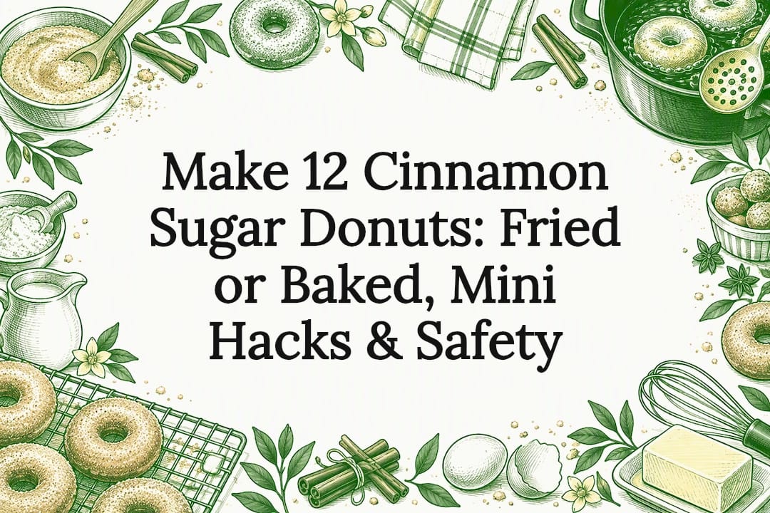 Decorative cinnamon donut title card illustration