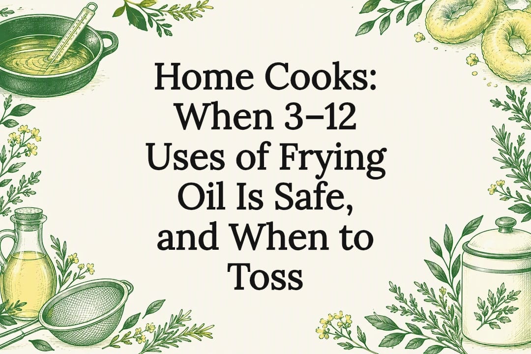 Decorative frying oil safety title card