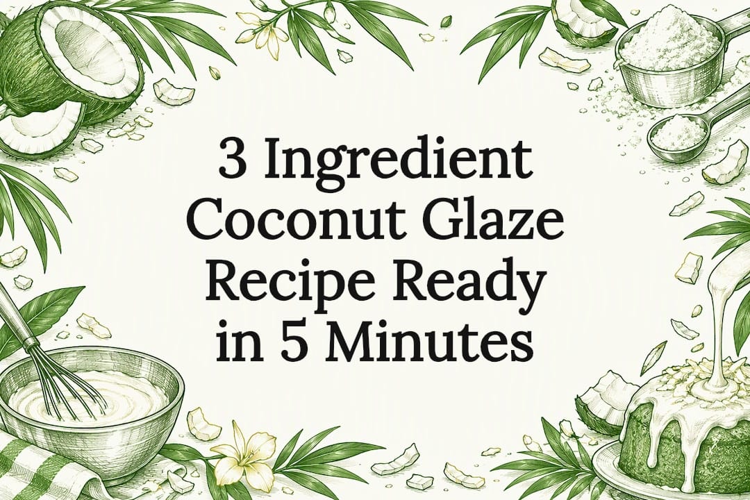 Coconut glaze recipe decorative title card