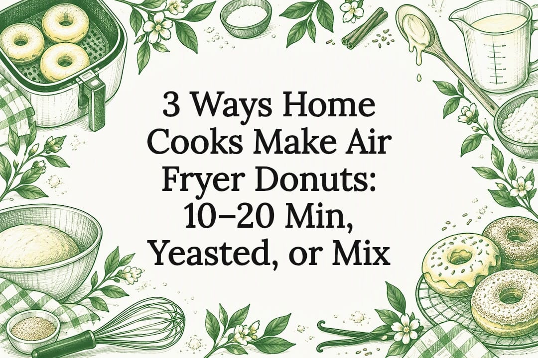 Decorative air fryer donut title card