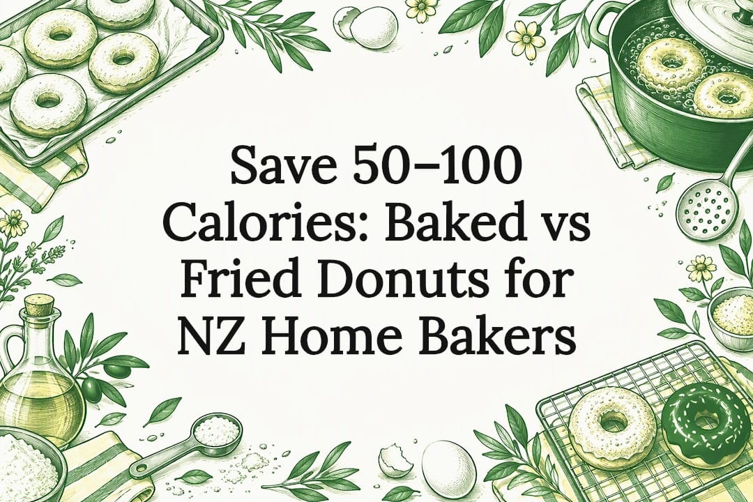 Decorative baked and fried donut title card