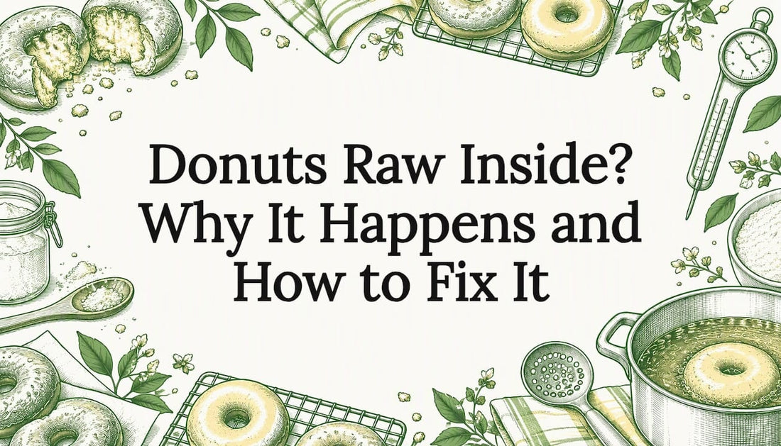 Hand-drawn donut and frying tools title card