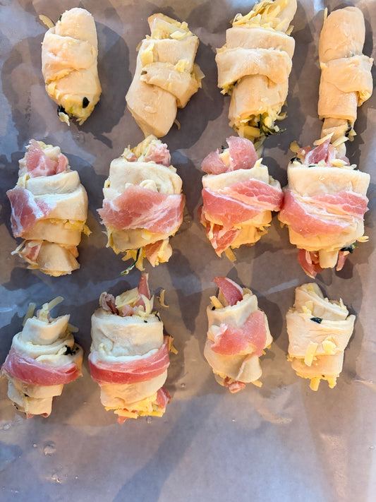 Missy Lala Bacon and Cheese Croissant Style Rolls